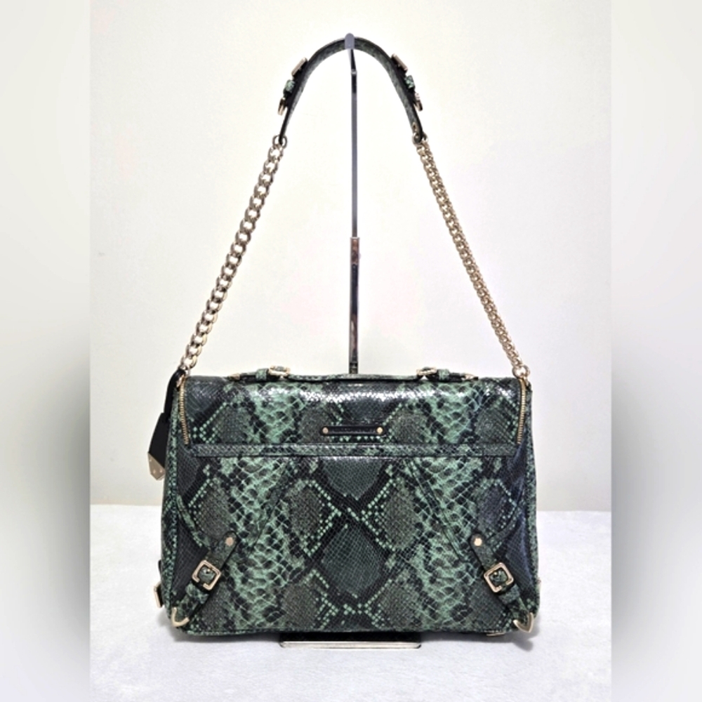 EUC Rebecca Minkoff Collection Limited Edition Cali Green Python - Picture 2 of 15